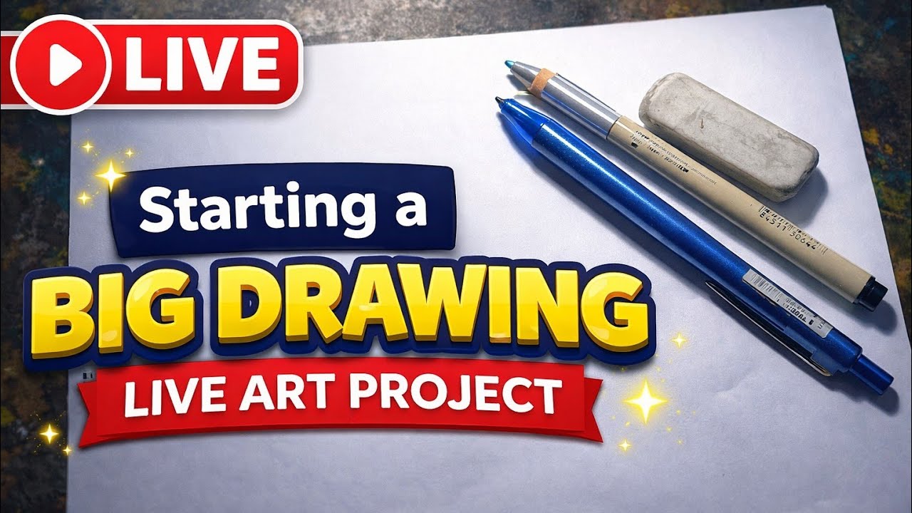 🔴 Coloring My Drawing LIVE 🎨 | Big Art Project Part 3
