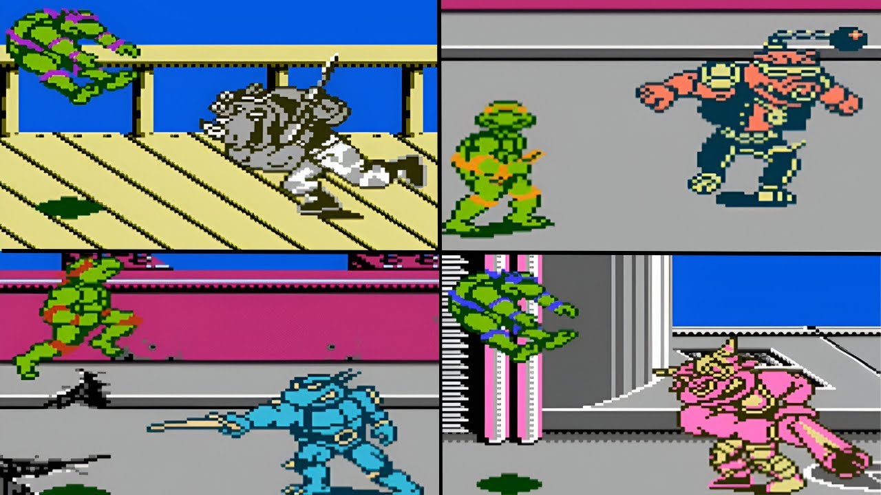 Teenage Mutant Ninja Turtles III: The Manhattan Project All Bosses (No Damage With Ending) NES