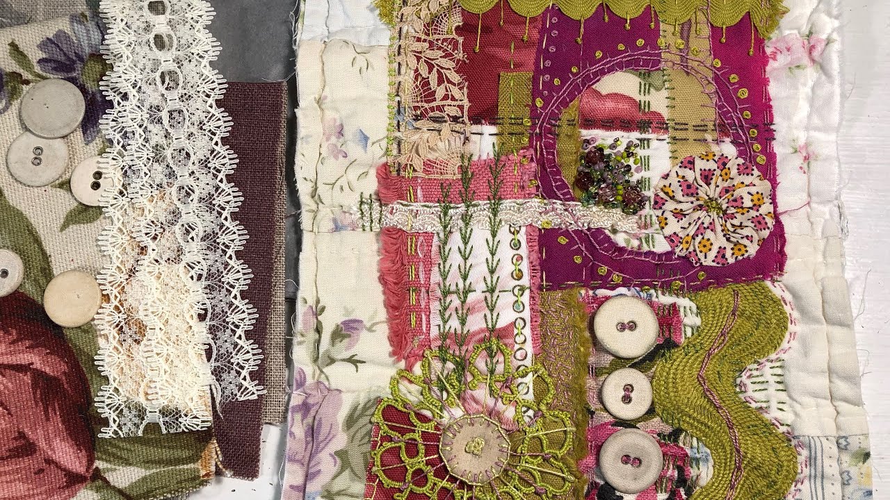 Slow Stitch Collaboration/Swap - I received a treasure from Anne!