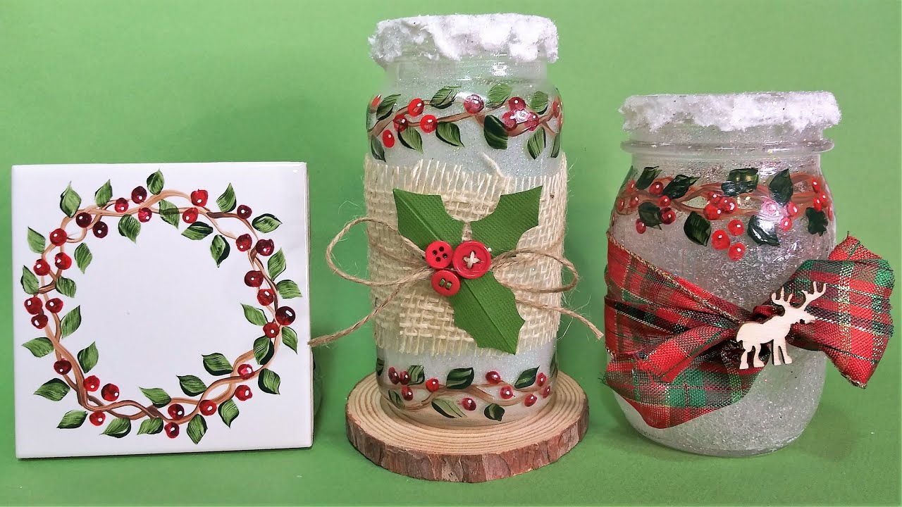 Thrifty Upcycled Mason Jar Luminaires & Coasters