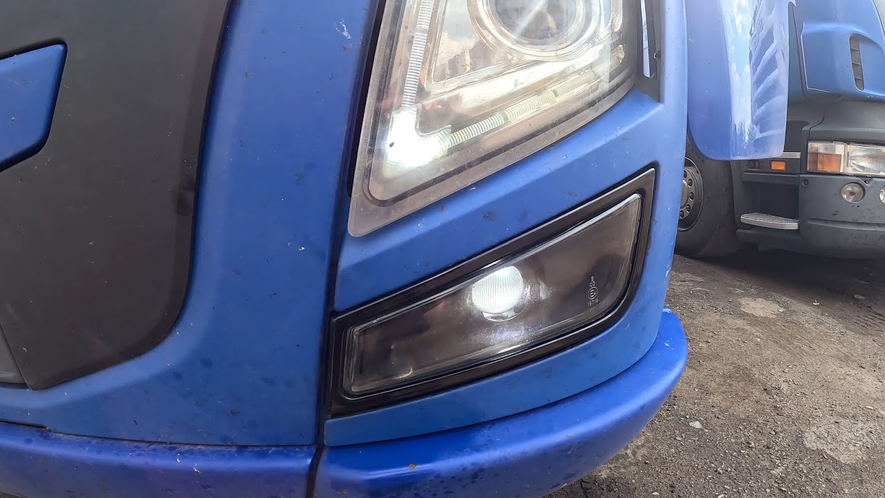 Установка в птф Volvo fh13 диодных ламп