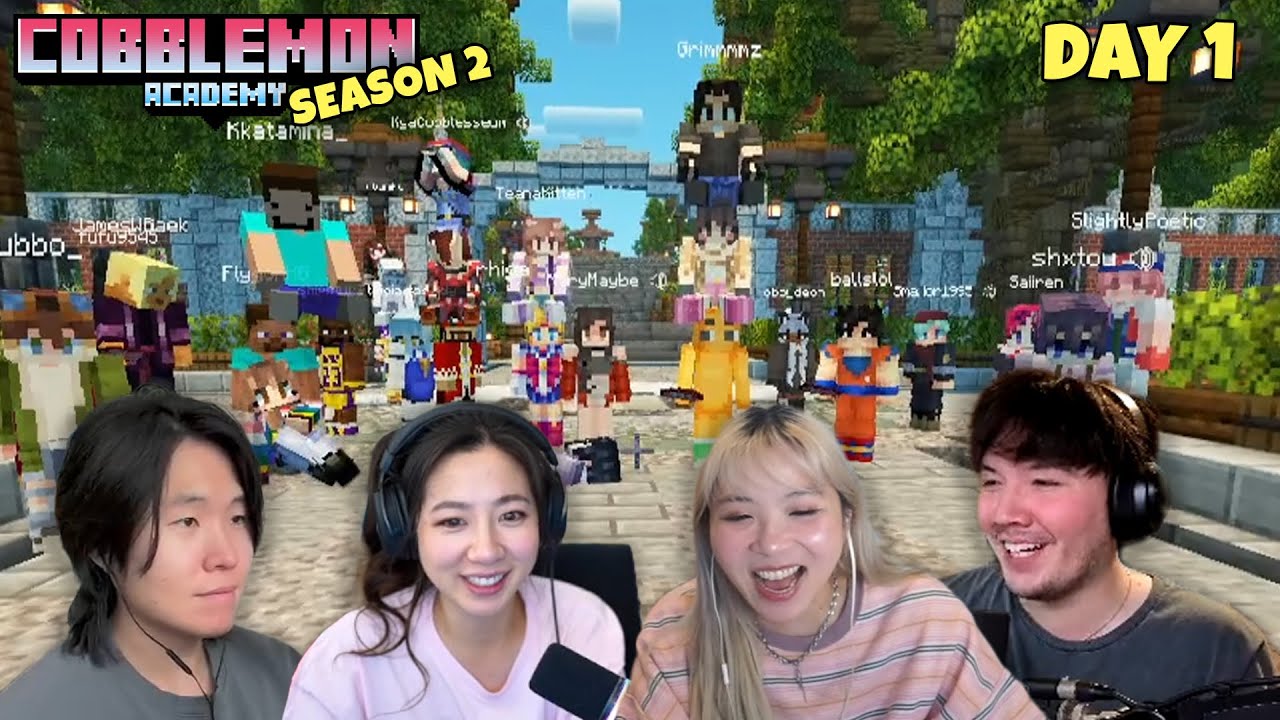 Best of Abe's Cobblemon Academy Season 2 Day 1 ft. Toast, Fuslie, Sykkuno, Masayoshi & more