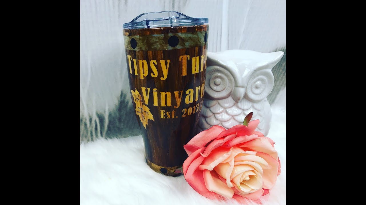 How To Woodgrain a Wine Barrel Tumbler Advanced Technique