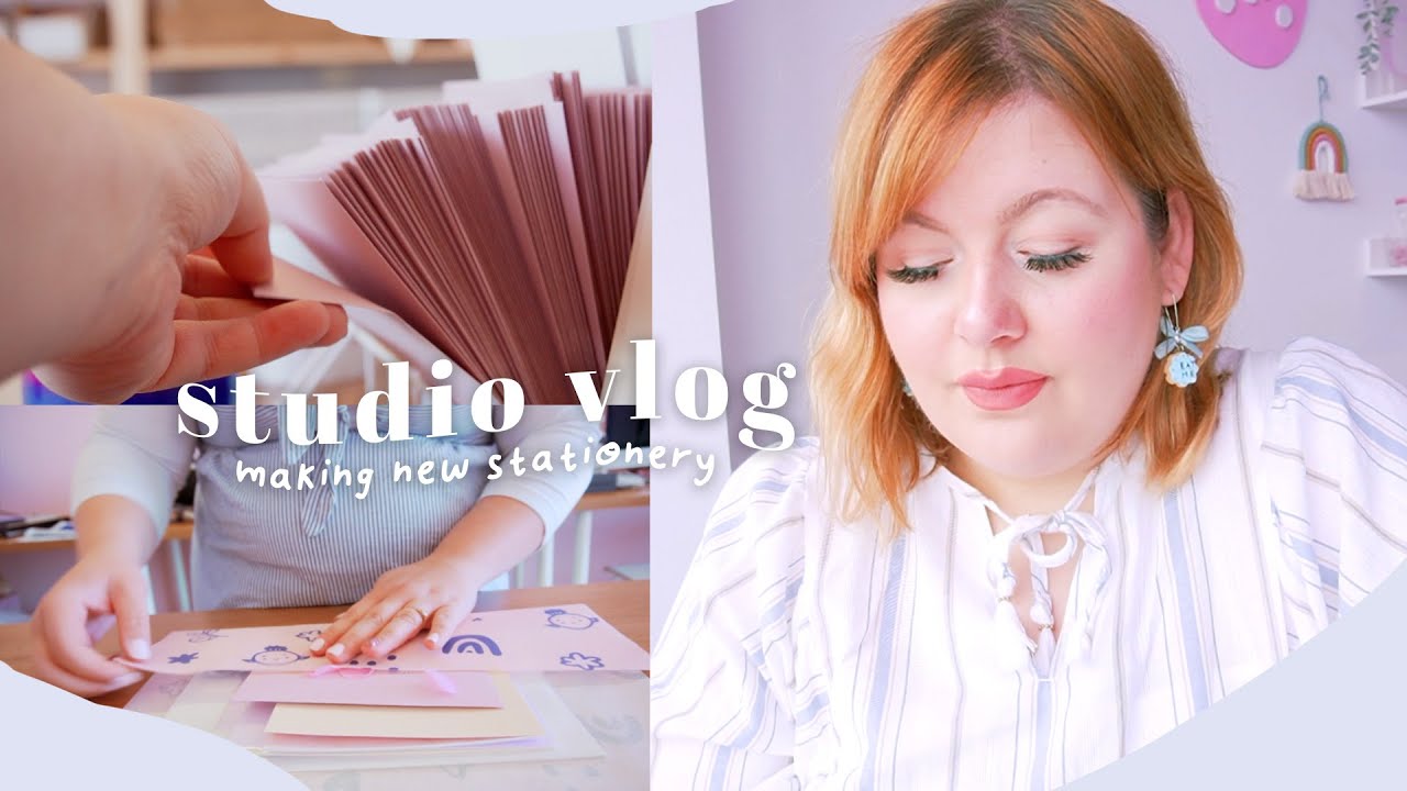 STUDIO VLOG ★~(◠ω◕✿)  | Designing New Stationery Products for the Etsy Store & Packing a lil order