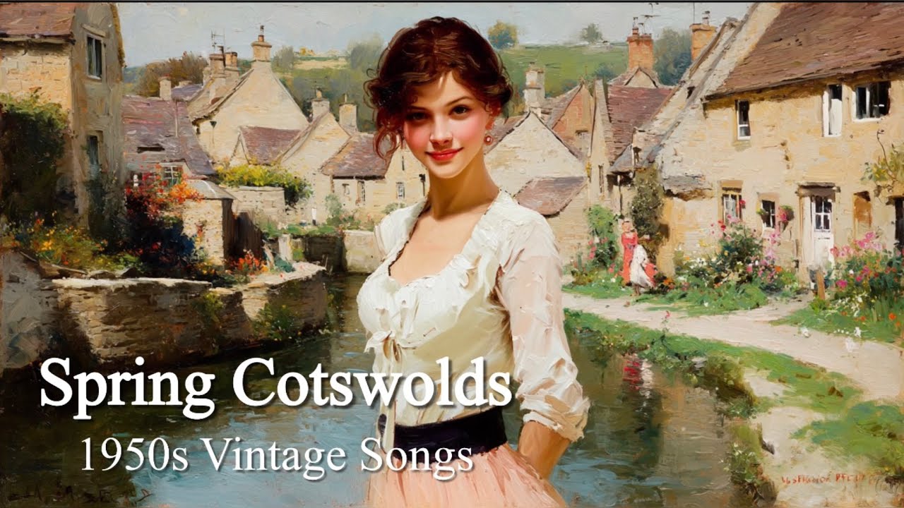 A Walk Through 1950s Spring Cotswolds | Nostalgic Vintage Songs