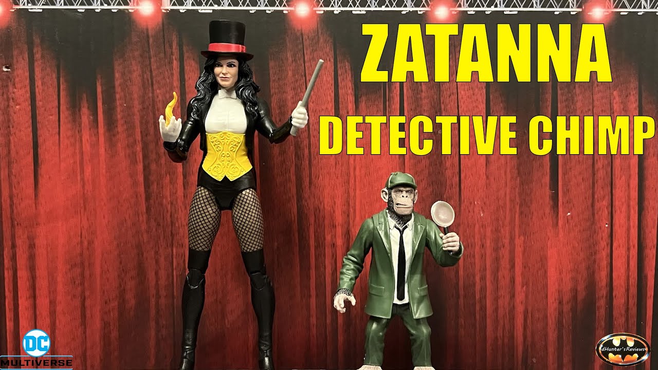 Обзор и сравнение фигурок Затанны и Детектива Шимпанзе из серии DC Multiverse от McFarlane.
