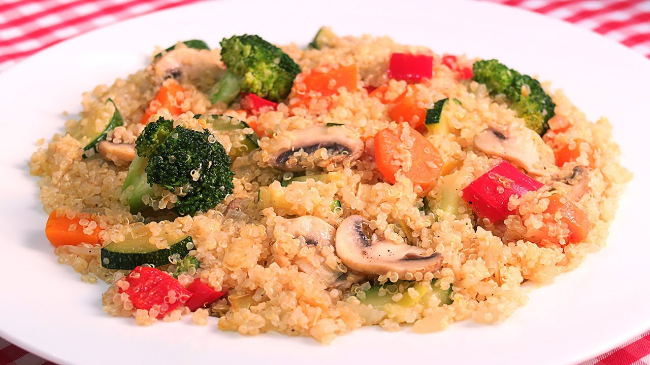 QUINOA CON VERDURAS | RECETA MUY F&Aacute;CIL Y SALUDABLE