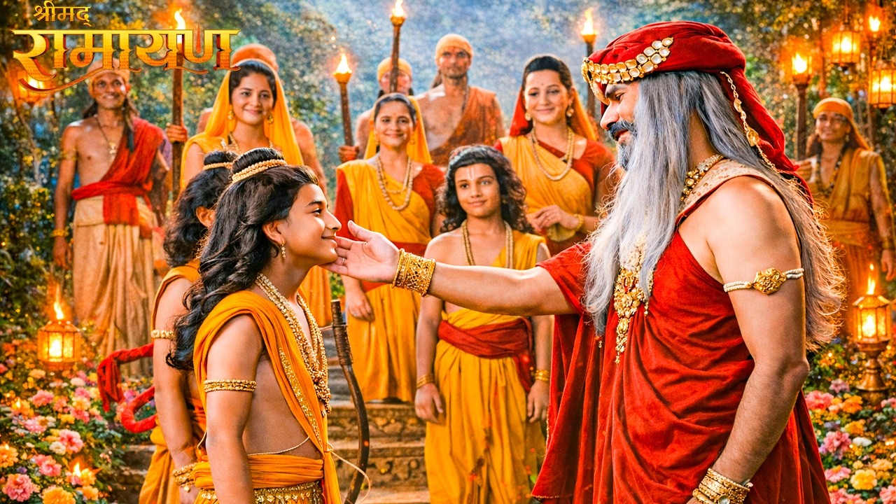 वर्षों की दूरी मिट गई जब पहली बार मिले लव-कुश अपने नाना जी राजा जनक से | Shrimad Ramayan | New Ep