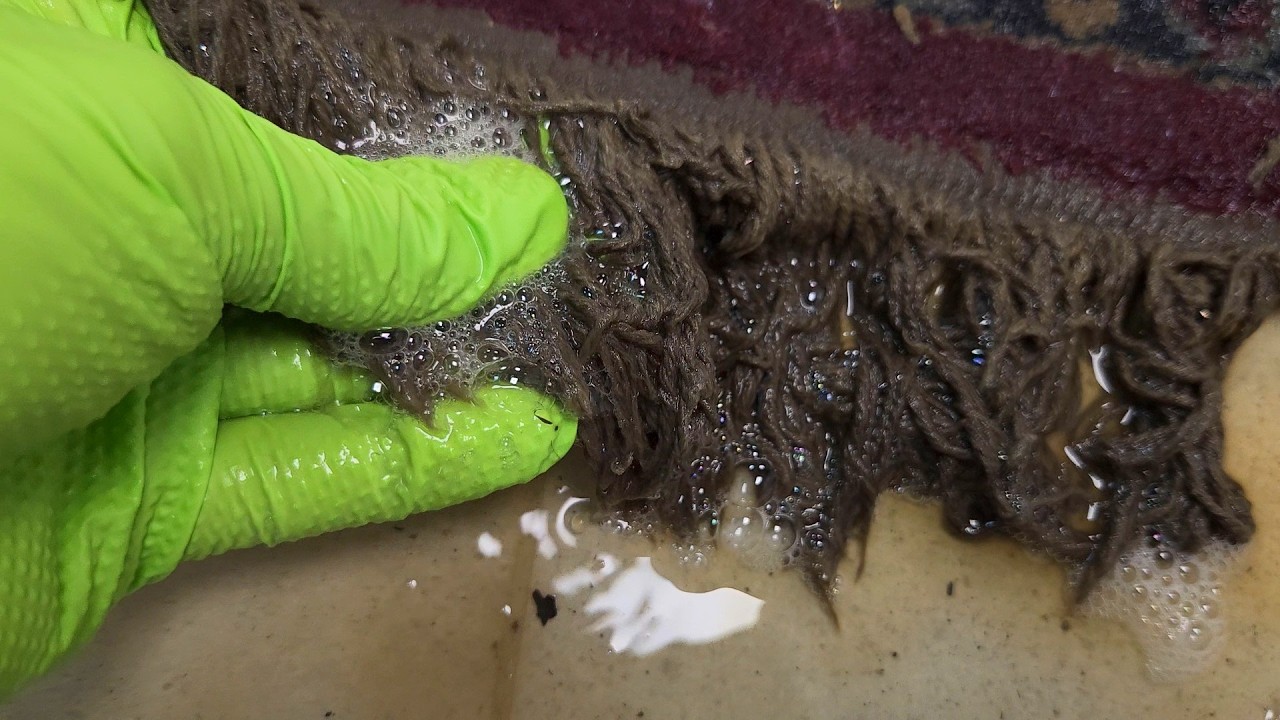 Forgive me Lord! There is always a reason to wash a rug like that.