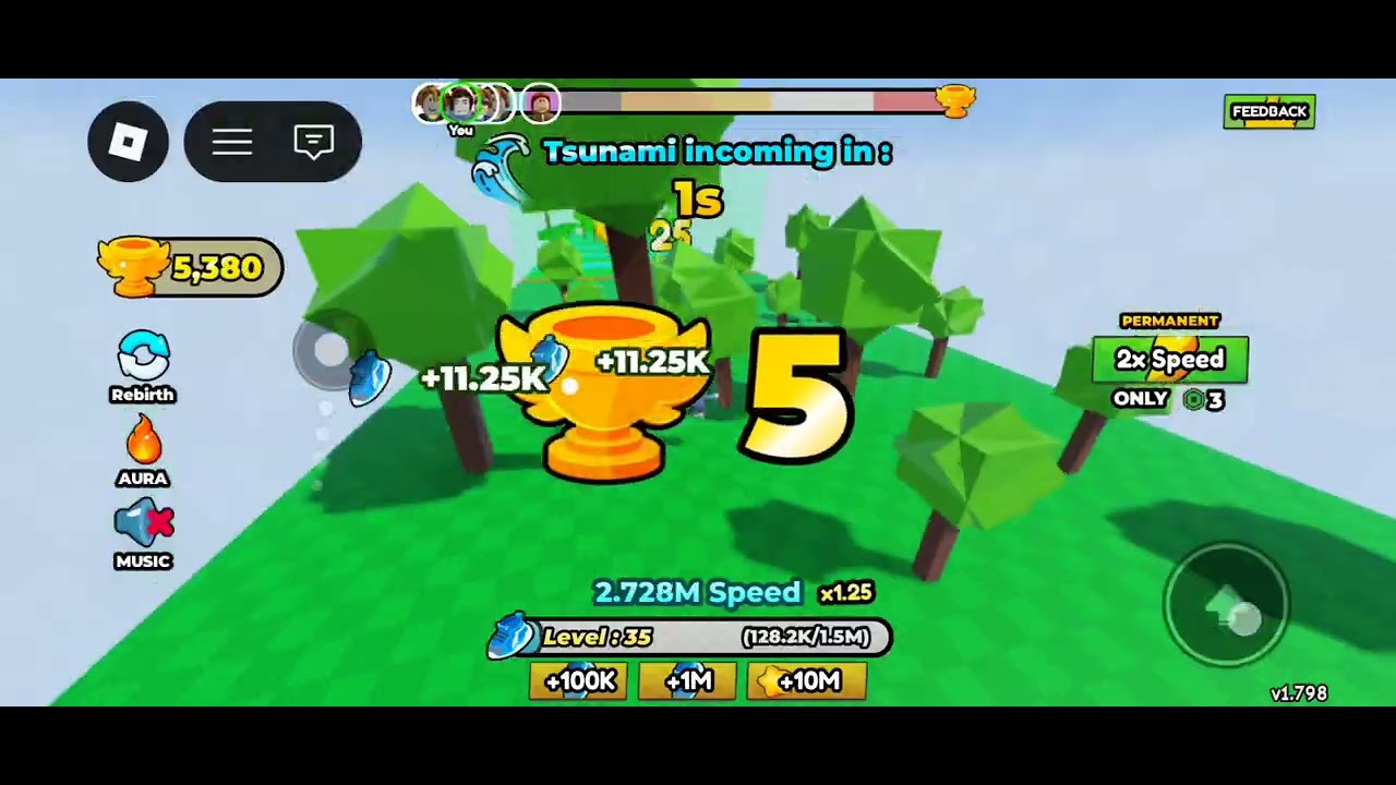 I get 11 Millon speed in tsunami vs speed 