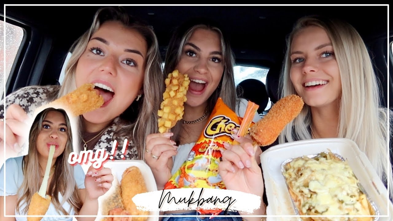 MUKBANG MET ISABELLE & BO 🌭🧀🍟 Cheese Corndogs + Fries | Sara Verwoerd