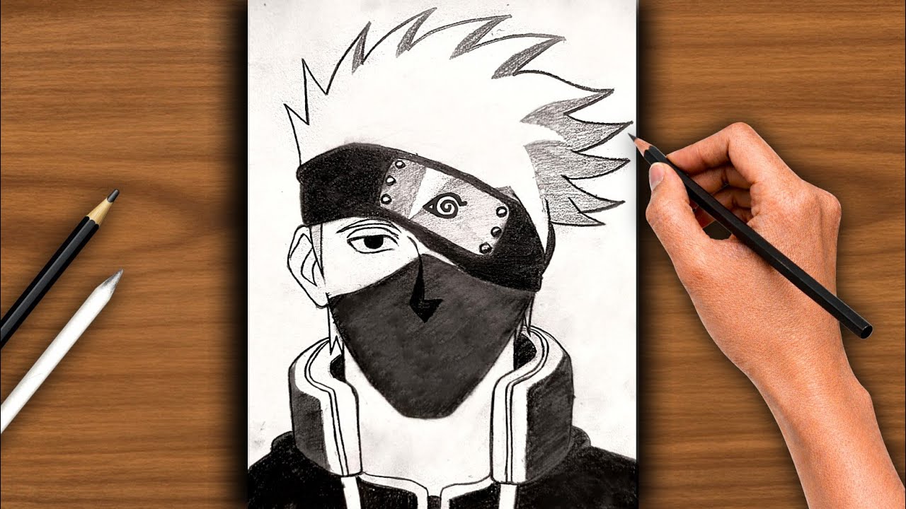 Easy anime drawing | how to draw Kakashi hatake | step by step | for beginners 