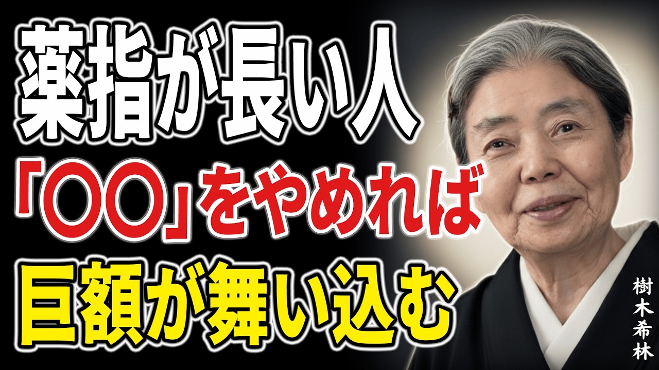【樹木希林】薬指が長い人は、これだけは絶対にやってはいけない。知らずに続けると運が静かに崩れます。