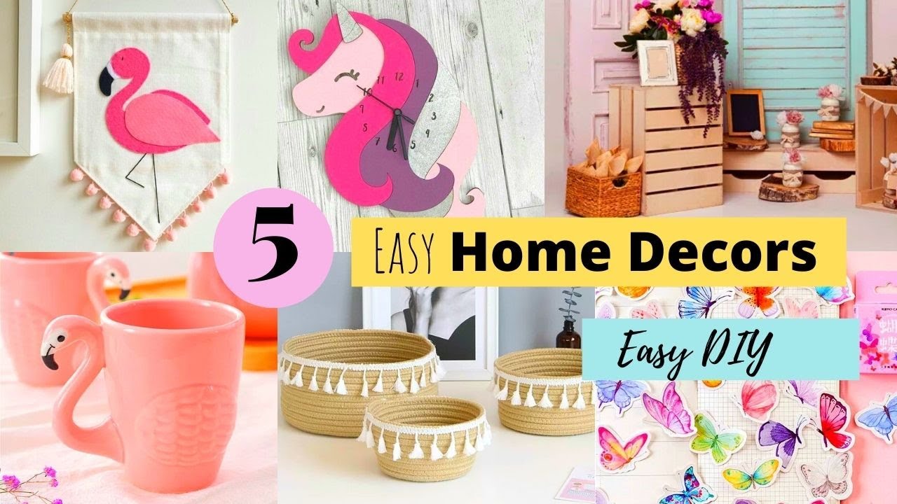 5 Easy DIY Home Decor Ideas 🏡 | Beautiful Handmade Crafts