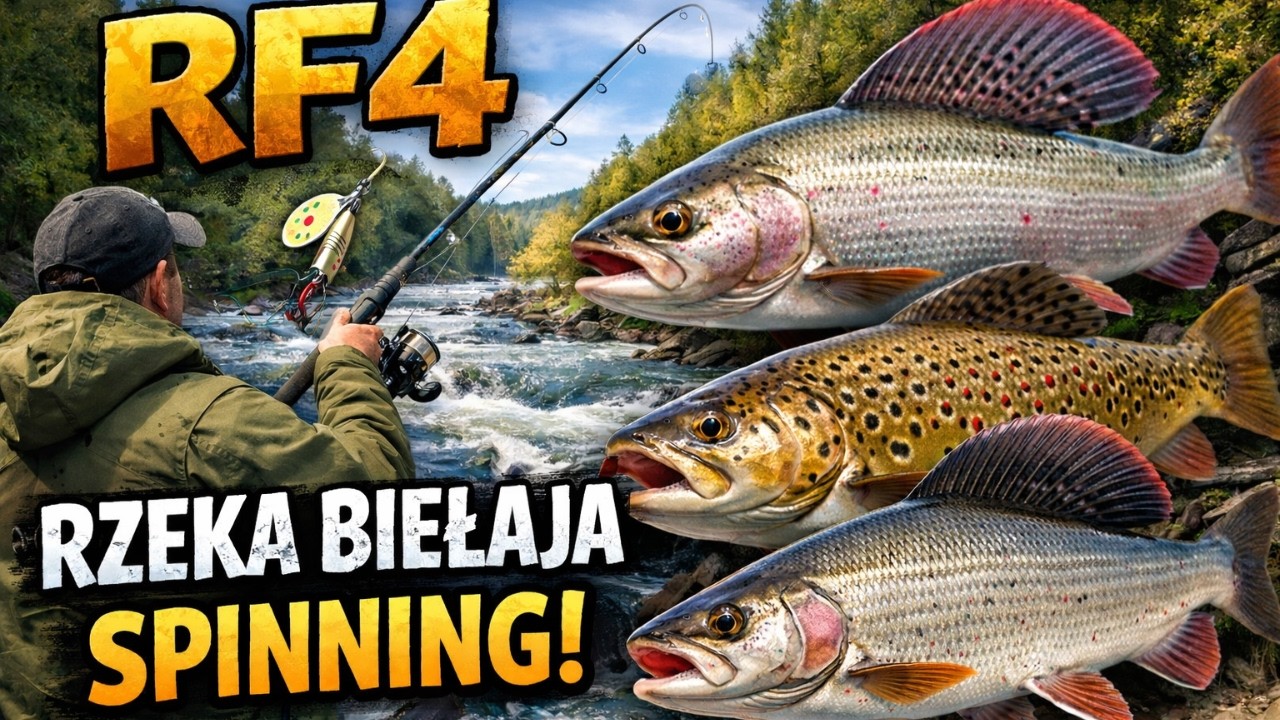 RF4 - Spining | Rzeka Biełaja | Belaya River | Pstrąg Lipień Kleń Boleń |