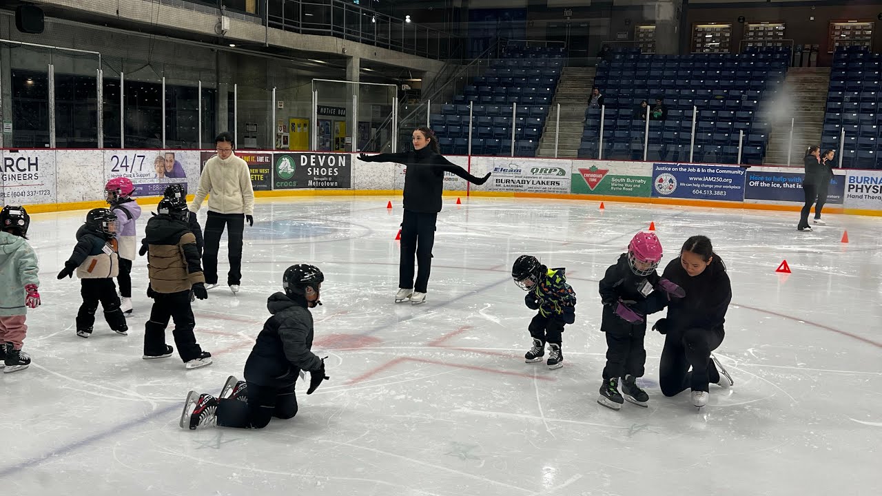 CanSkate Lesson Day 1 (Evan and Leana) 
