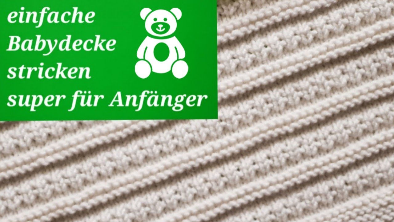 Babydecke, Puppendecke stricken, super für Anfänger geeignet