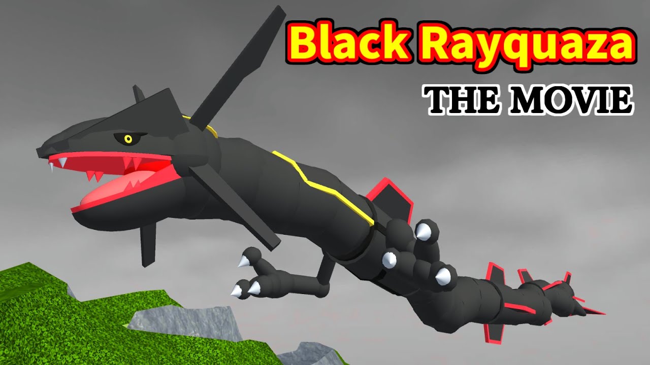 【サクラスクールシミュレーター　THE MOVIE】『町を破壊する黒いレックウザ』Black Rayquaza destroying the town
