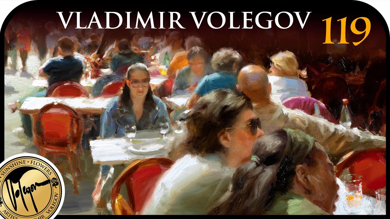 Lunch time in Nice oil painting by Volegov