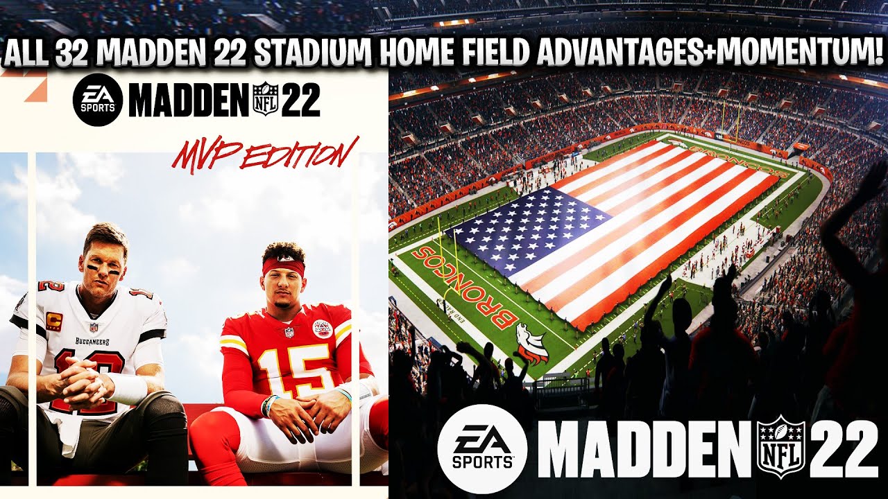 ALL 32 MADDEN 22 STADIUM HOME FIELD ADVANTAGES AND MOMENTUM! MOMENTUM EXPLAINED! | MADDEN 22