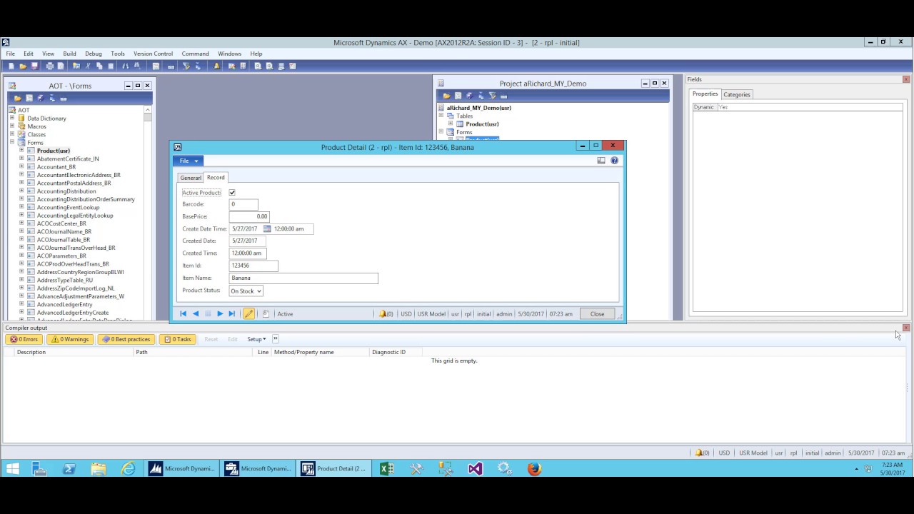 Microsoft Dynamic AX 2012 Technical Training: Form-Tab Page And Tab Style