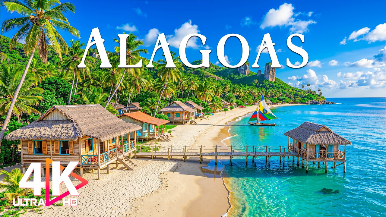 Alagoas, Brazil 4K 🇧🇷 A Pristine Coastal Paradise of Turquoise Beaches, Calm Lagoons & Scenic View