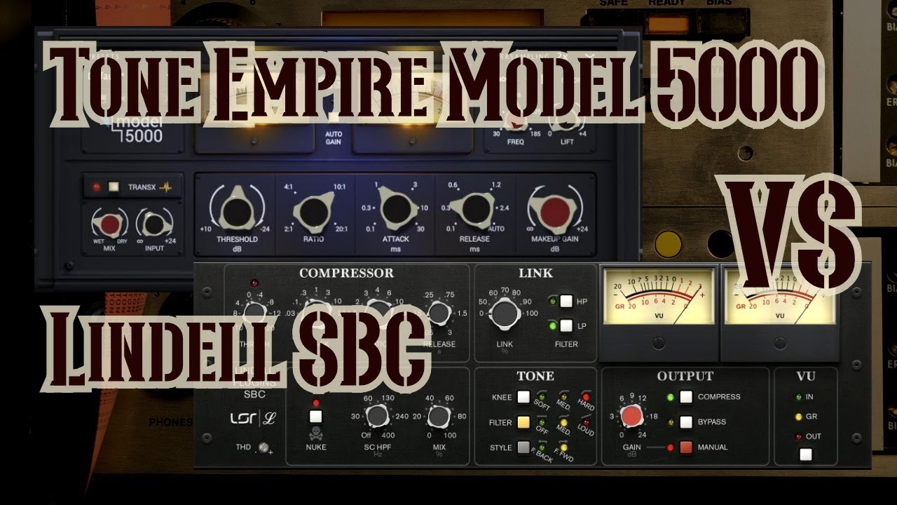 Tone Empire Model 5000 vs Lindell SBC Bus compressors (no talking)