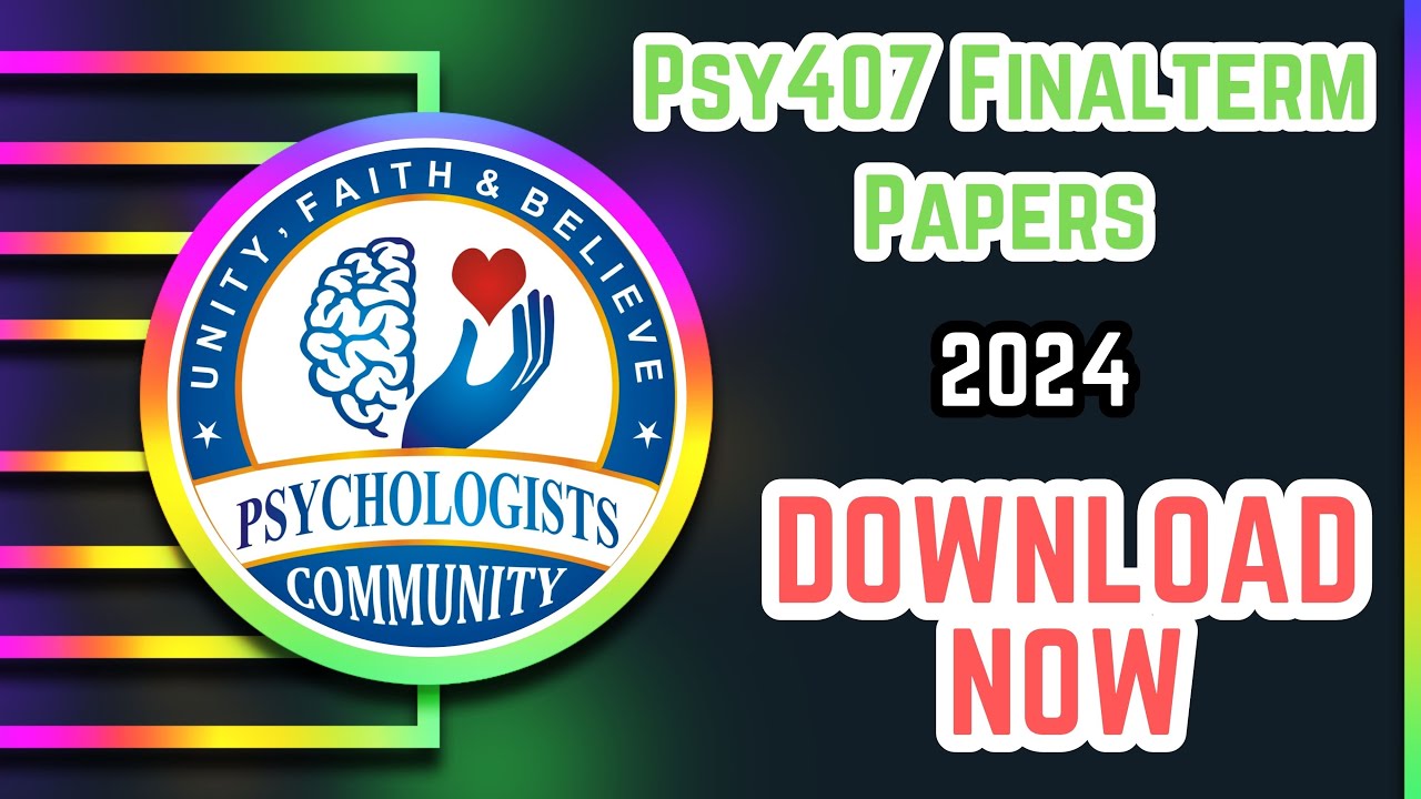 Psy407 Finalterm Papers 20 July to 5 August 2024 | PSY407 Guess Papers | PSY407 Sport Psychology