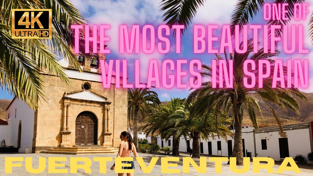 [4K] Betancuria / Vega de Rio Palmas Fuerteventura full walk tour, paseo with restaurants