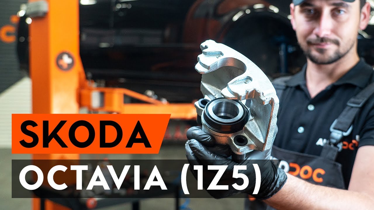 Hvordan udskiftes bremsecaliper foran til OCTAVIA (1Z5) [UNDERVISNINGSLEKTIONER AUTODOC]