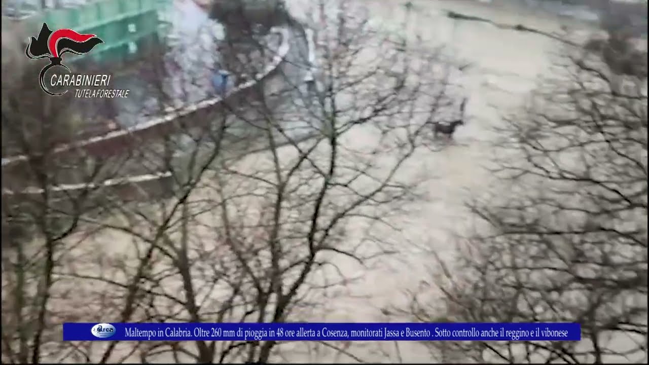 Maltempo in Calabria.  Allerta a Cosenza, monitorati Jassa e Busento