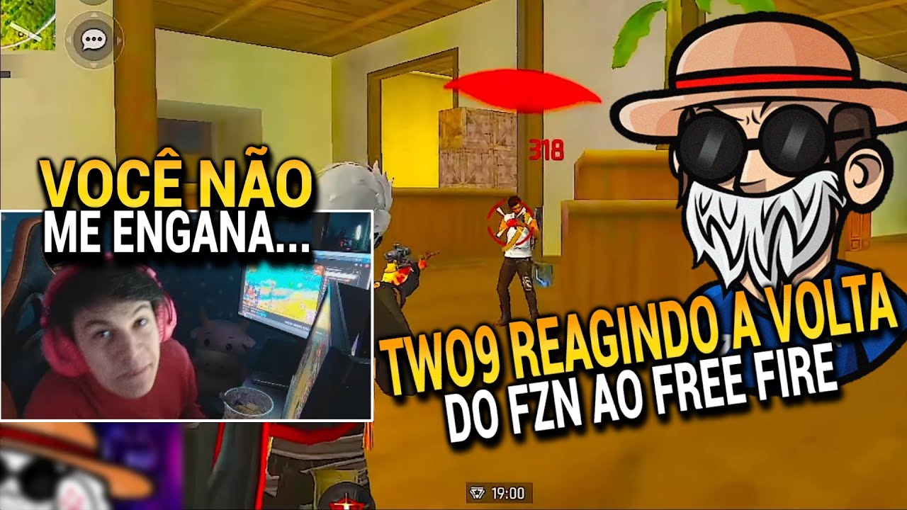 TWO9 REAGINDO A VOLTA DO FZN NO FREE FIRE, ELE NÃO ACREDITOU NO QUE ELE DISSE!!