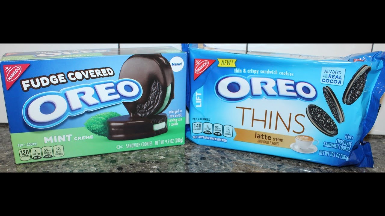 Mint Crème Fudge Covered Oreo & Oreo Latte Crème Thins Cookies Review