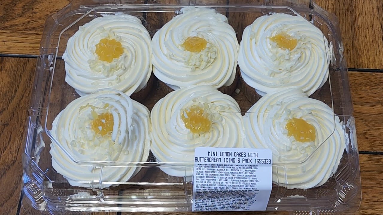 Costco Item Review Mini Lemon Cakes with Buttercream Icing 6 Pack Taste Test