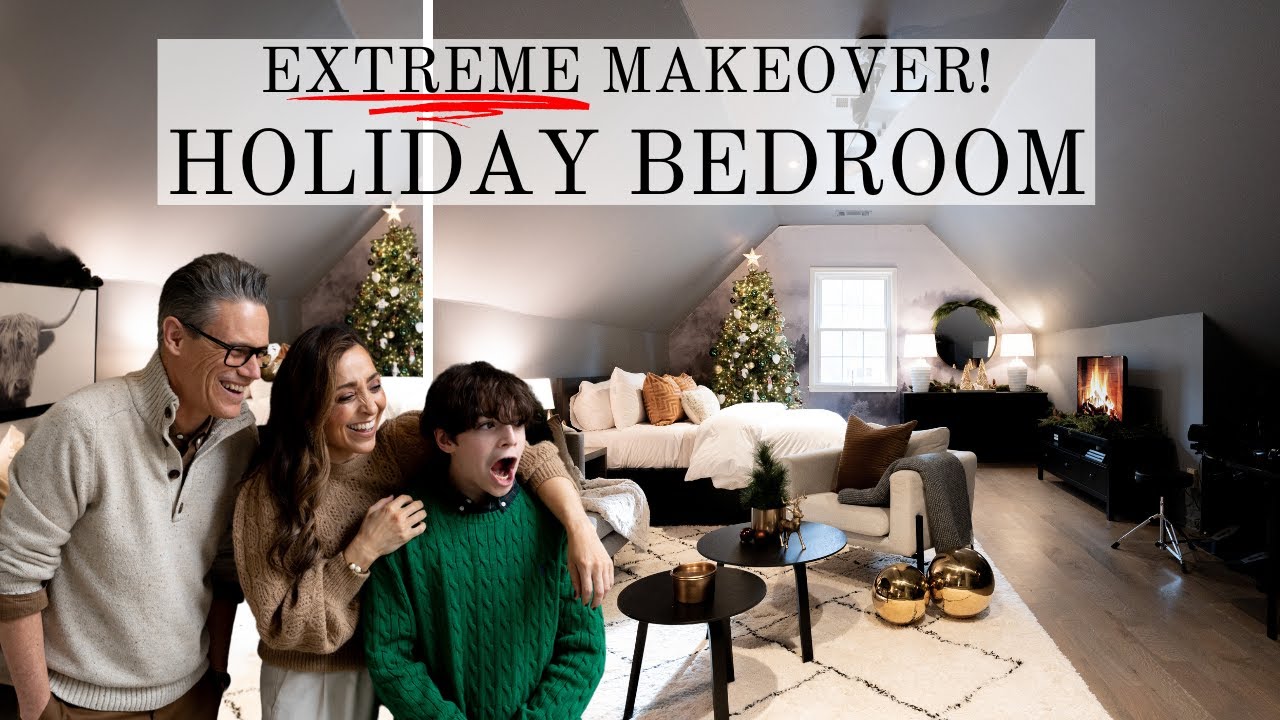 EXTREME HOLIDAY BEDROOM MAKEOVER!   (& ANOTHER SURPRISE FROM JACK!)