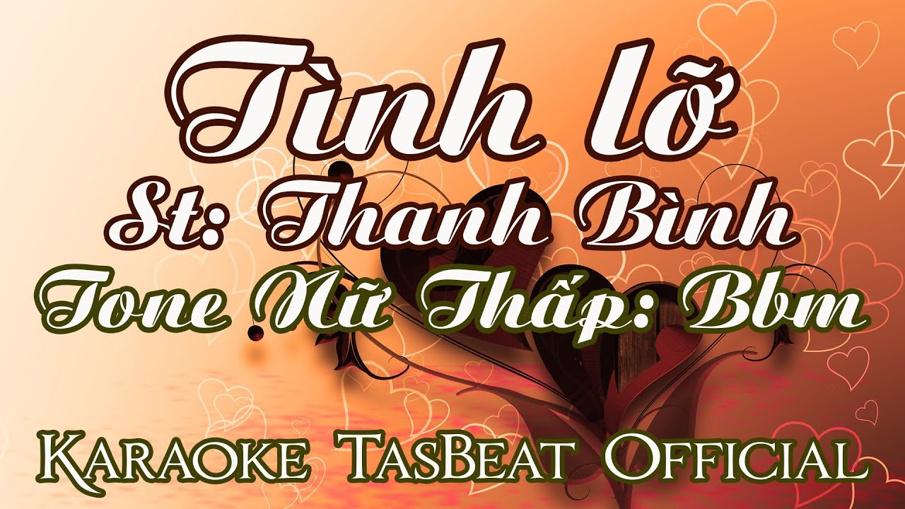 Karaoke Tình Lỡ - Tone Nữ Thấp | TAS BEAT
