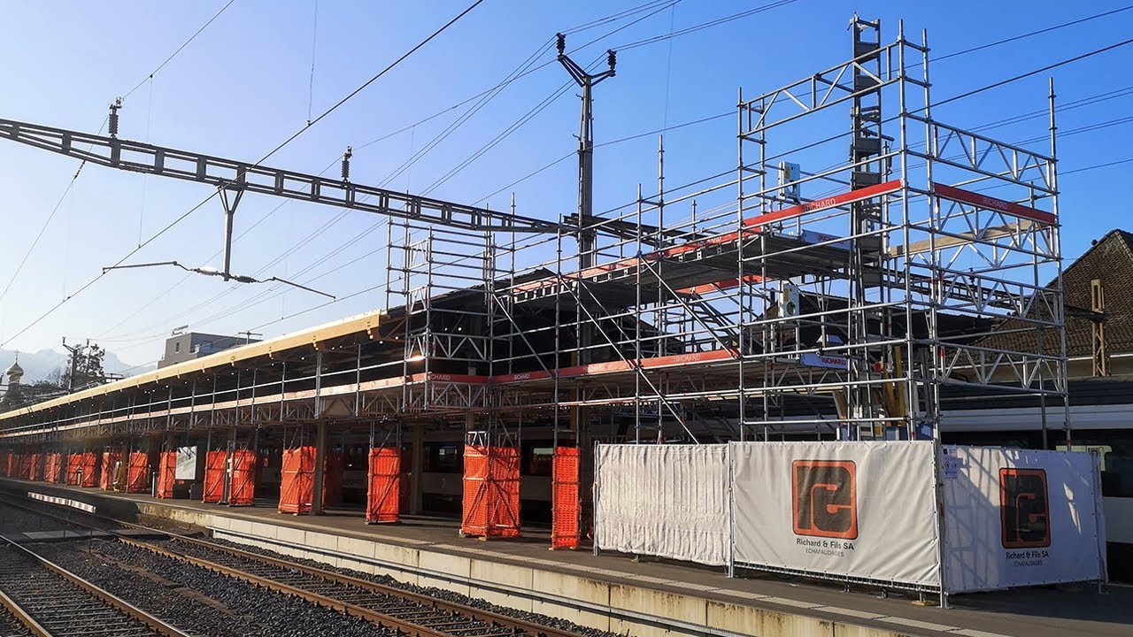 Marquise Gare SBB CFF FFS Vevey - Richard & Fils SA échafaudages