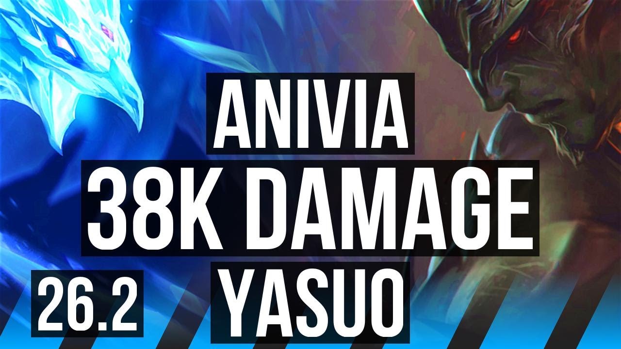 ANIVIA vs YASUO (MID) | Good KDA: 10/1/16, 38K damage | EUW Challenger | 26.2
