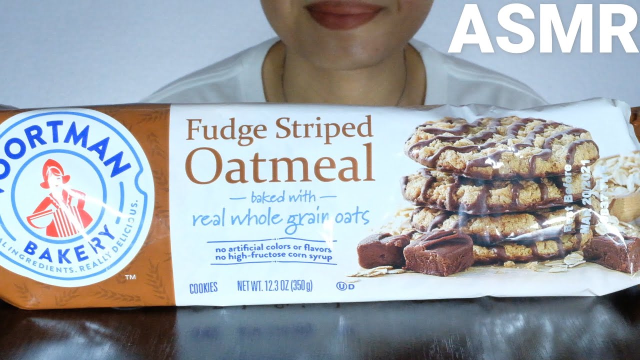 ASMR Chocolate Oatmeal Cookies - Eating Sounds, No Talking | Ynah ASMR