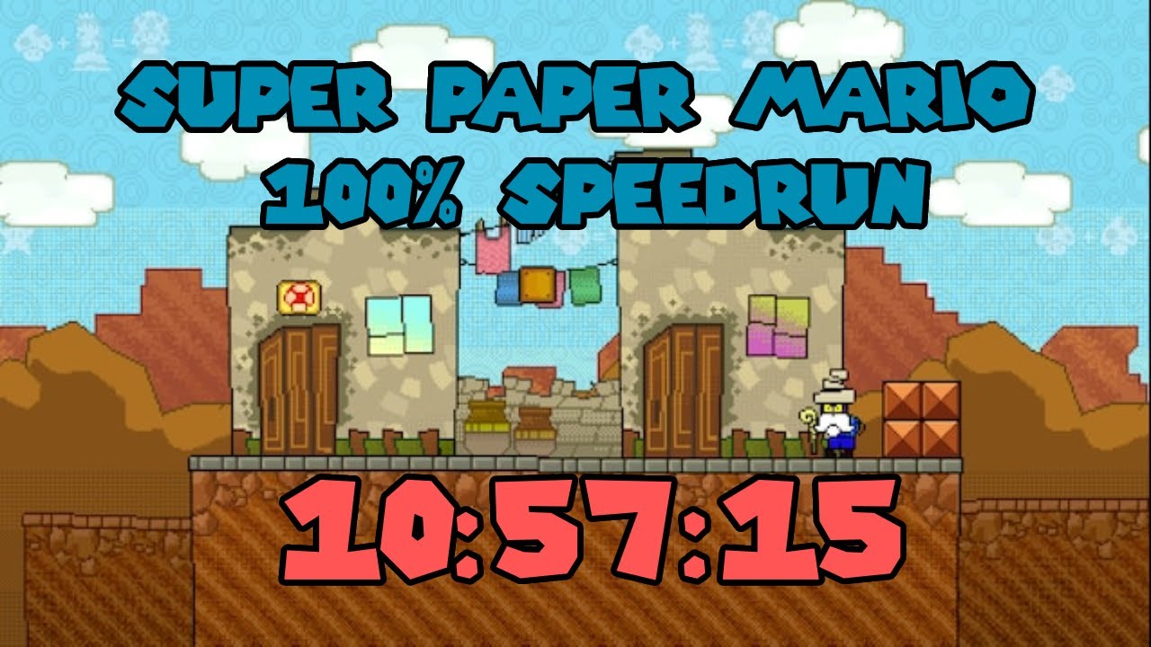 Super Paper Mario 100% Speedrun in 10:57:15 [World Record]