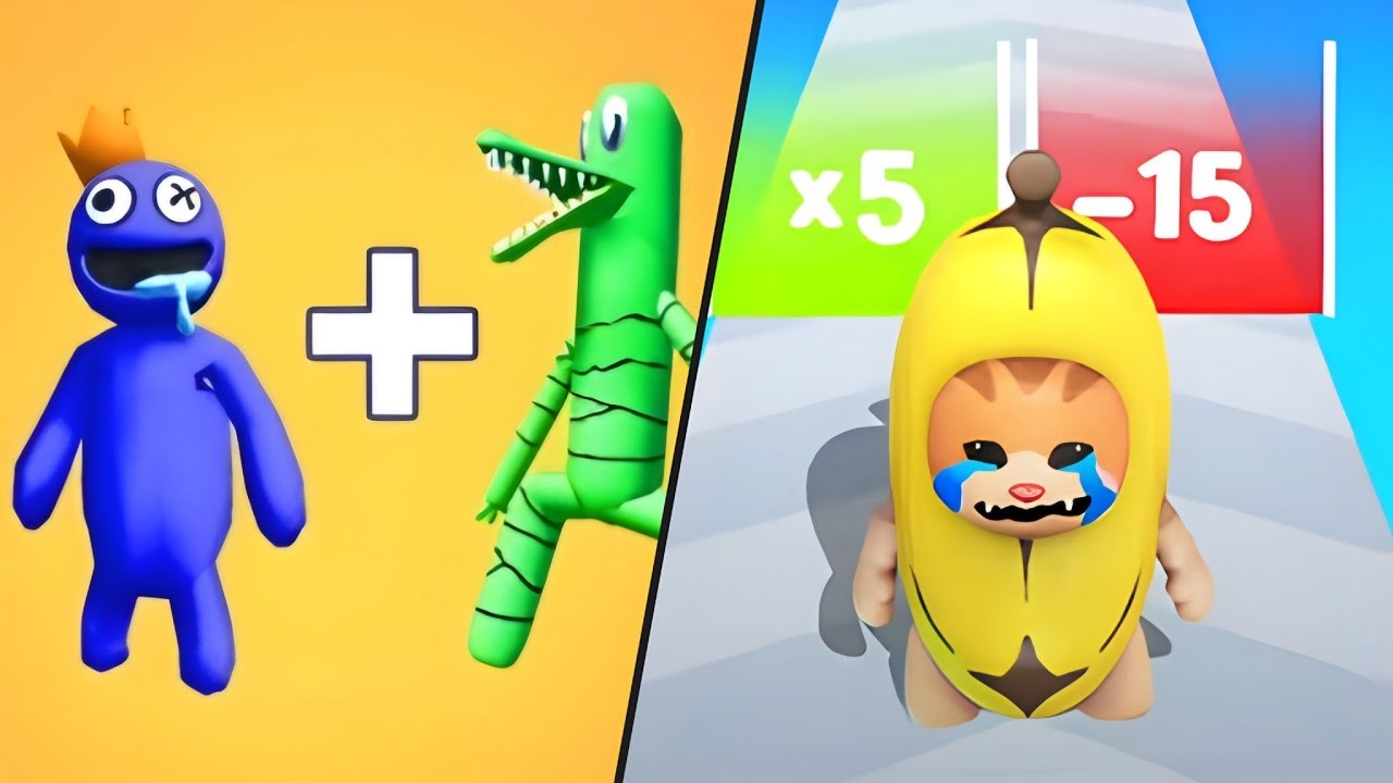 Merge Rainbow 3D Run | Epic Banana Run / All Level Gameplay: Android,iOS - New APK Update