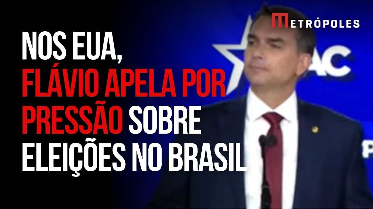 &Iacute;ntegra: veja o discurso de Fl&aacute;vio Bolsonaro em confer&ecirc;ncia do CPAC nos EUA