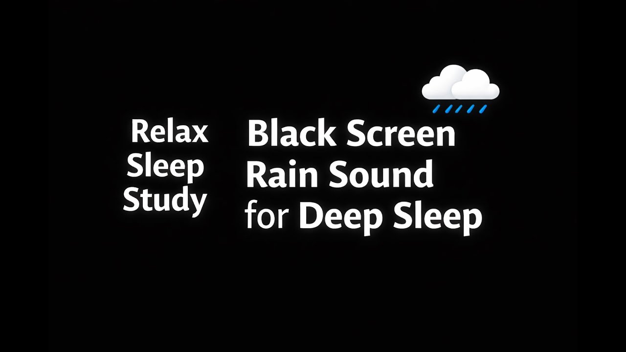 Black Screen Rain | 30 Minutes for Sleep, Relax & Anxiety Relief