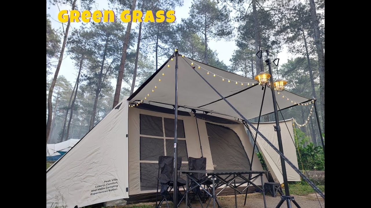 Camping Keluarga di Green Grass | Perjalanan Menuju Carport 2 | Tenda Peak Villa Alltrek #cikole