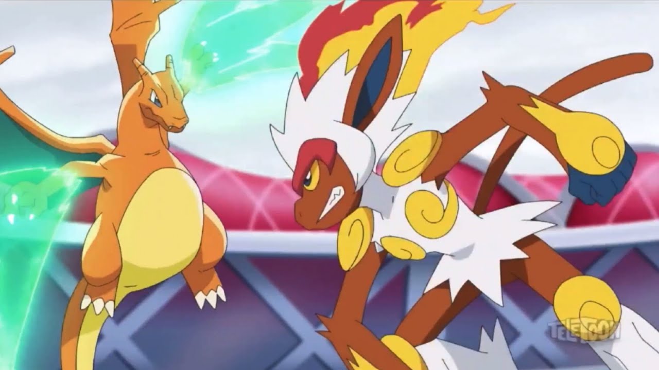 Pok&eacute;mon Ultimate Journeys Ep 10 HD Eng Dub Flint Vs Leon