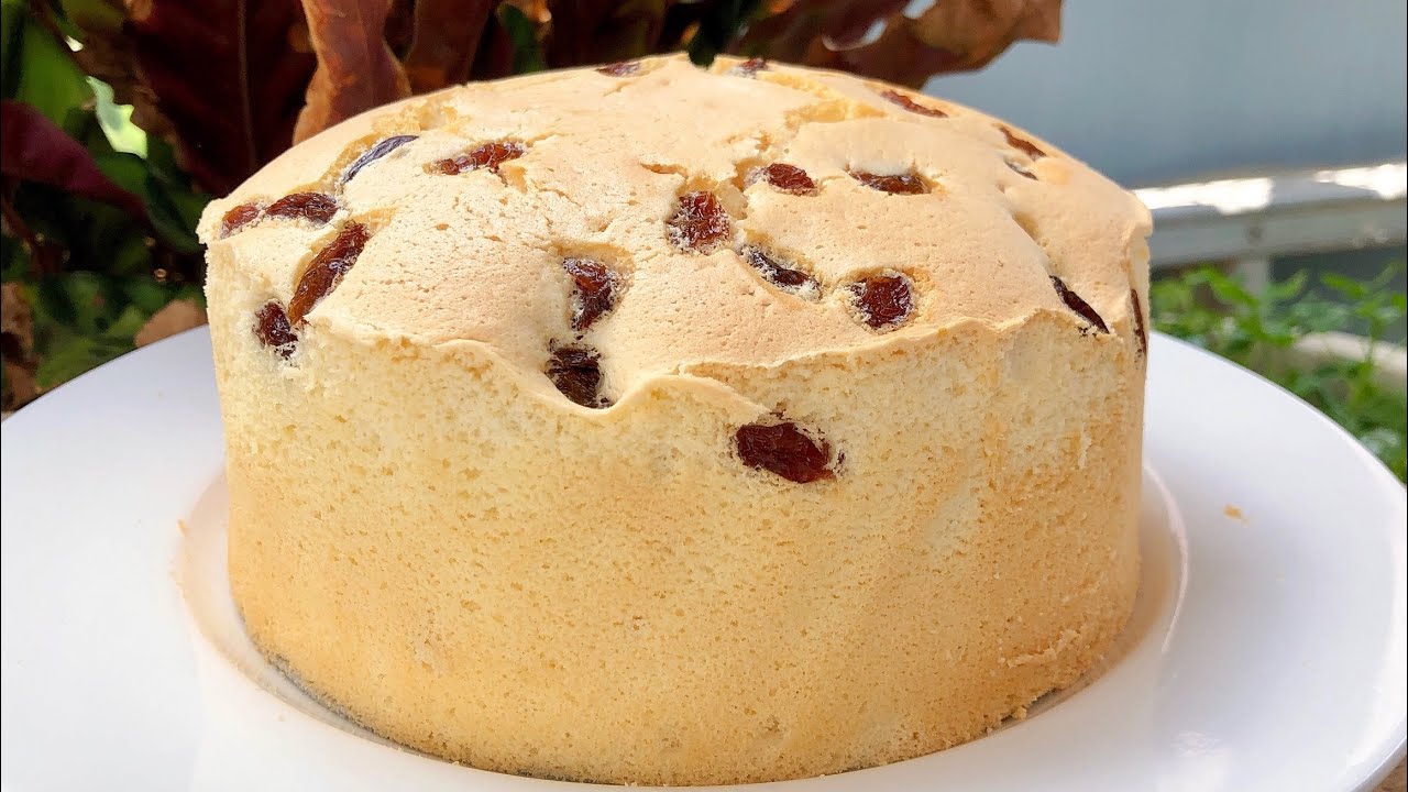 B&aacute;nh B&ocirc;ng Lan Nho Mềm Mịn Dễ L&agrave;m | Raising Chiffon Cake