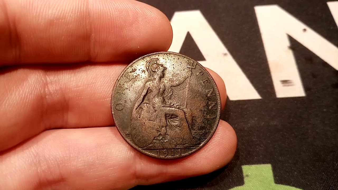 KING GEORGE V 1911 One Penny Coin VALUE + REVIEW - Pre 1971 1p coin