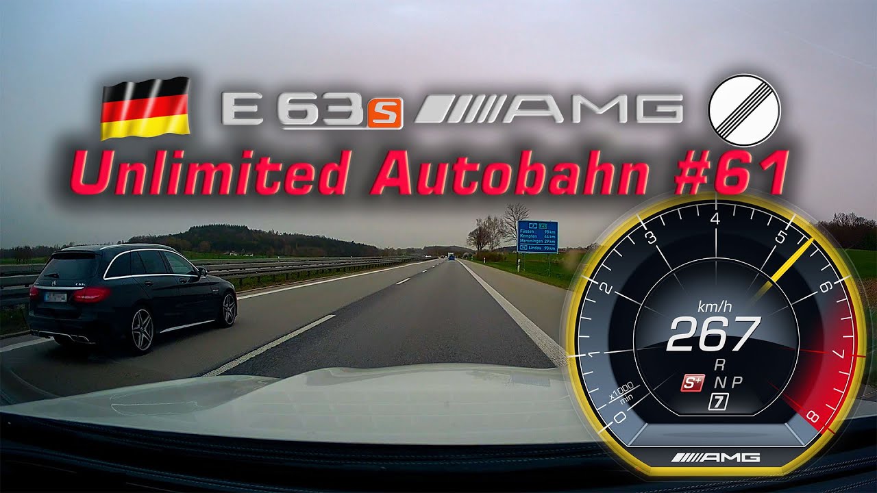 612 HP AMG E63S @ German Unlimited Autobahn #61 [4k]