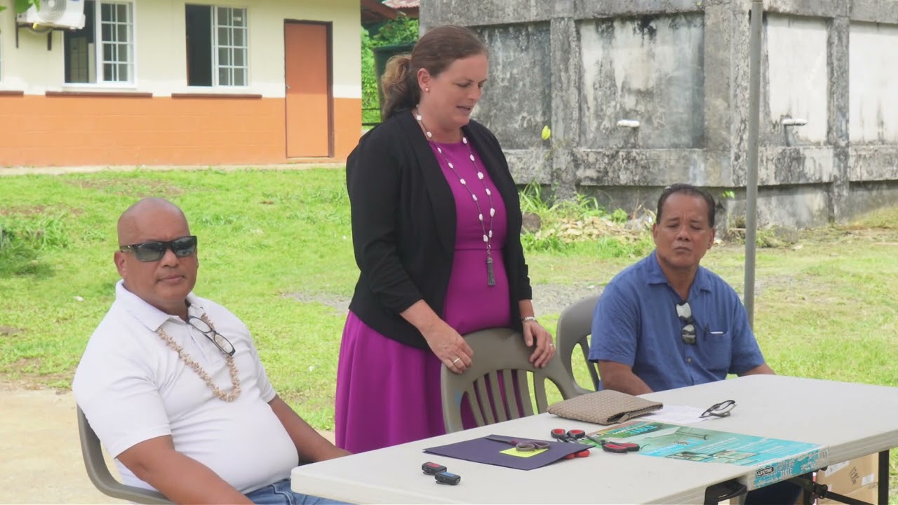 Her excellency Jennifer Johnson speech saladak school Cutting ribbon