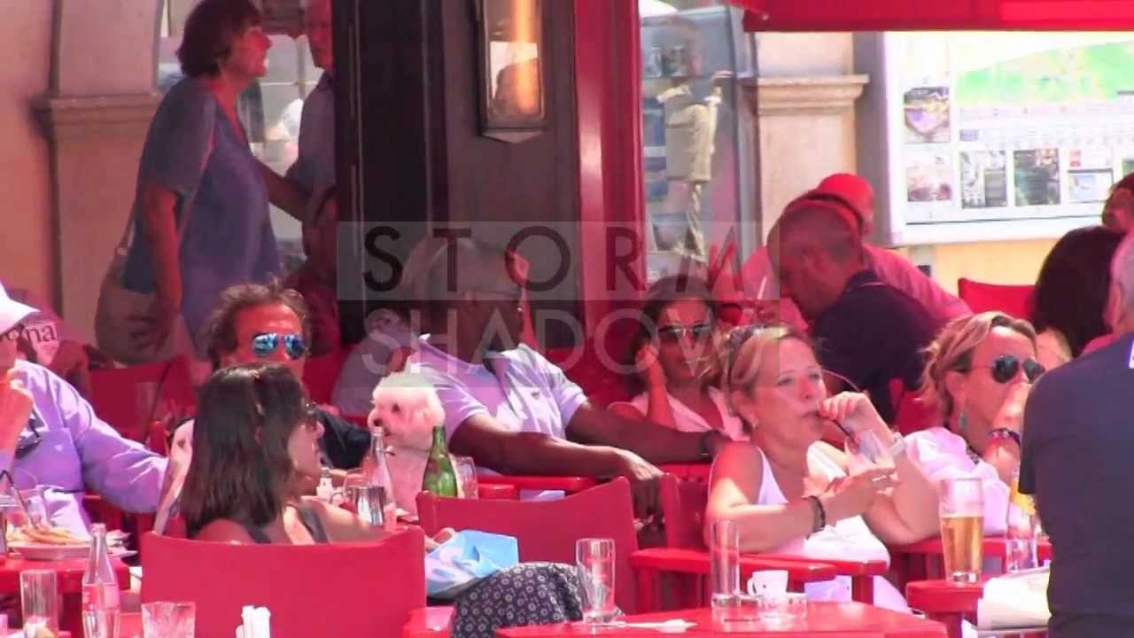 EXCLUSIVE: Marcel DESSAILLY having a coffee at Senequier in Saint Tropez